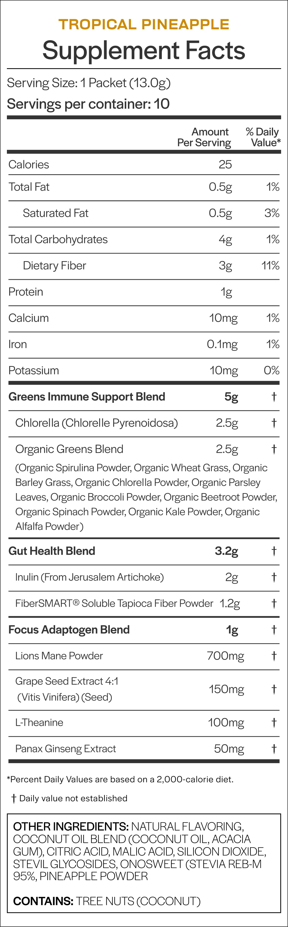 Daily Performance Greens - Tropical Pineapple 10 Pack