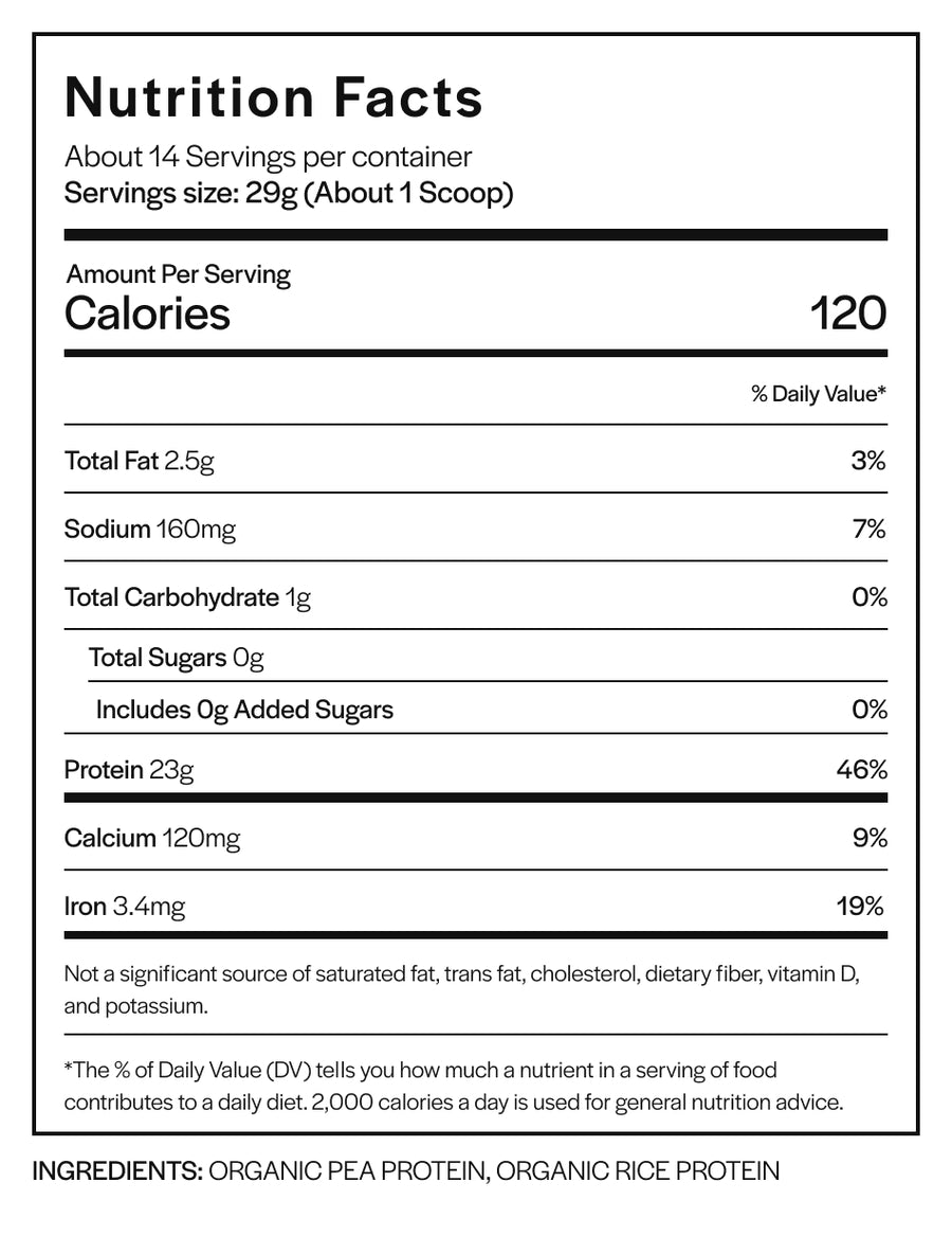 Everyday Plant Protein nutrition facts