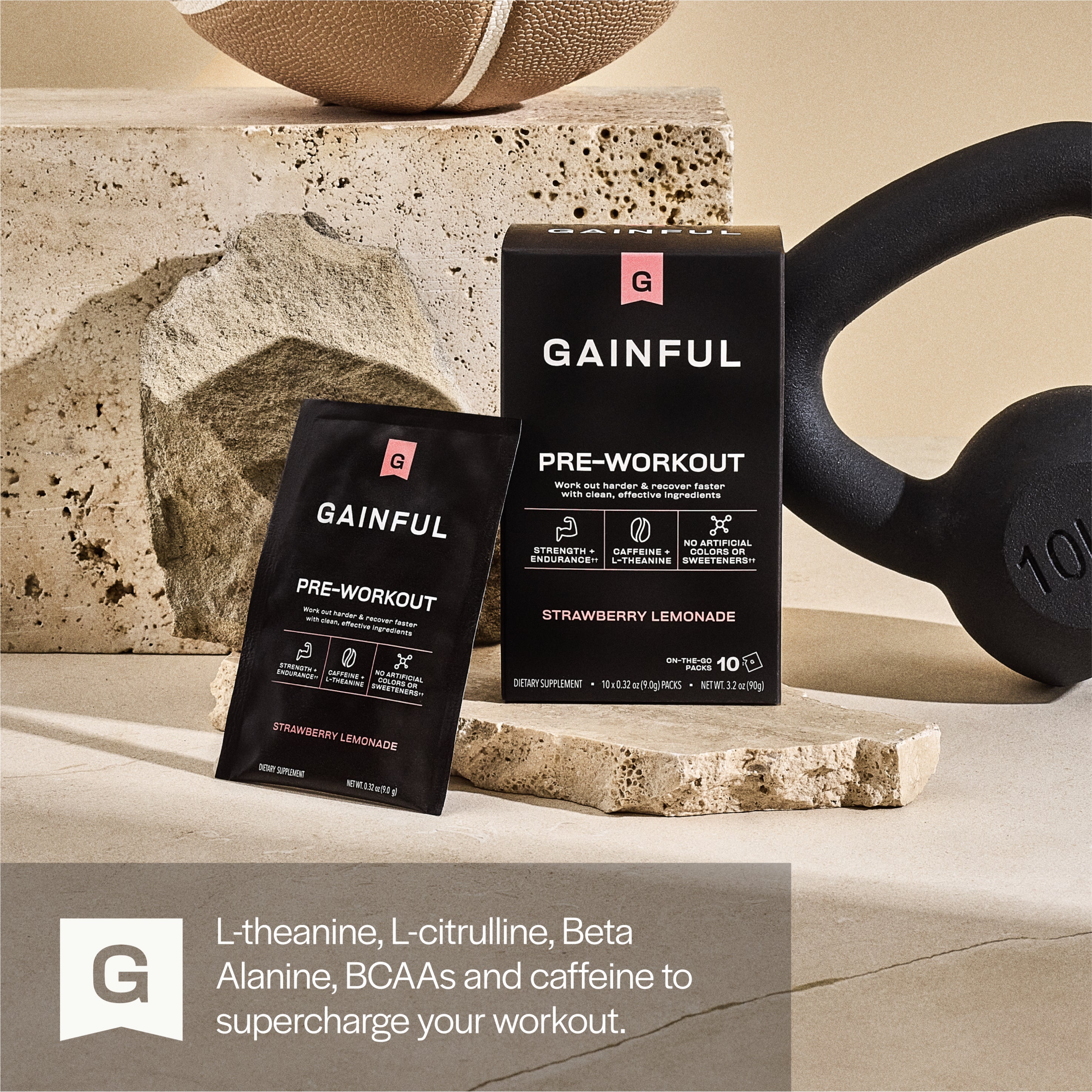 Caffeinated Pre-Workout - Strawberry Lemonade 10 Pack