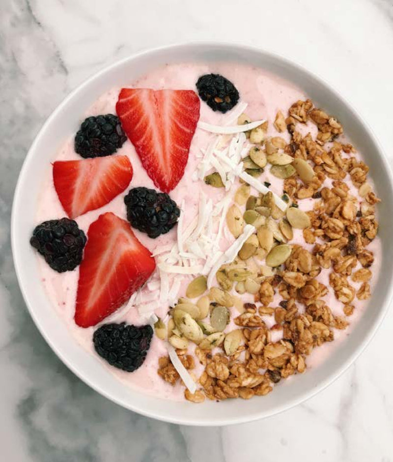 Strawberries & Cream Smoothie Bowl