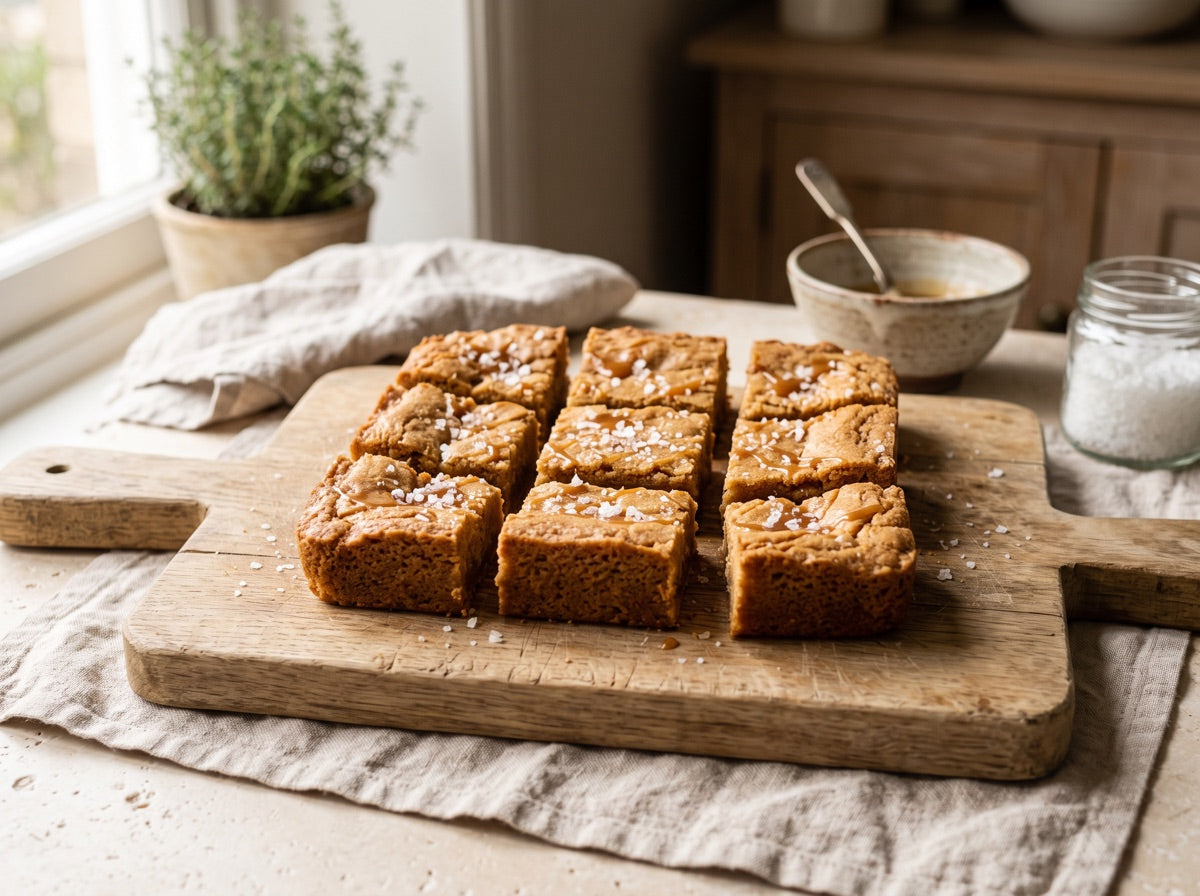 Salted Caramel Protein Blondies