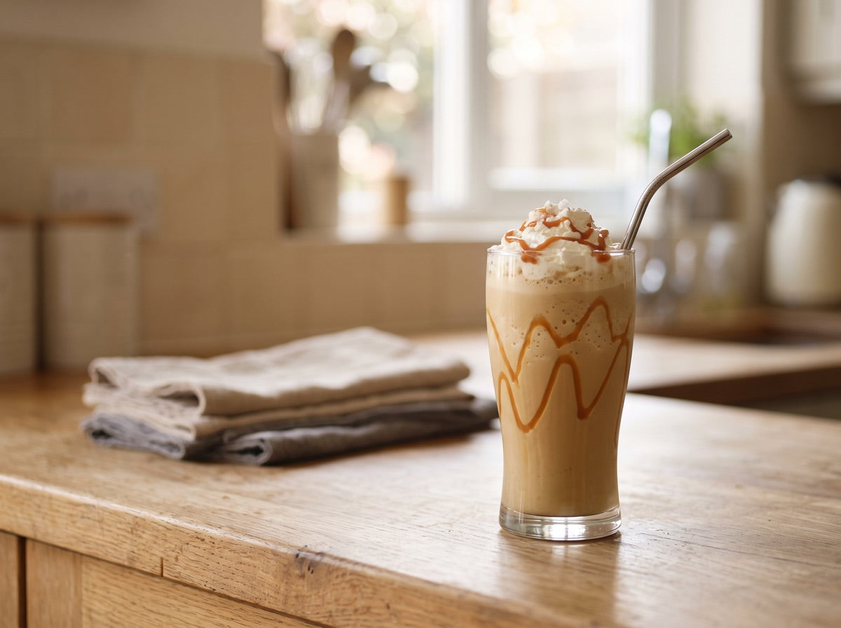 Salted Caramel Protein Frappé